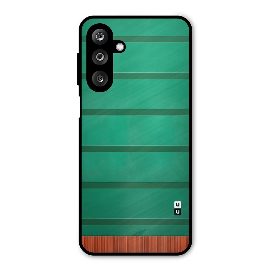 Green Wood Stripes Metal Back Case for Galaxy M36
