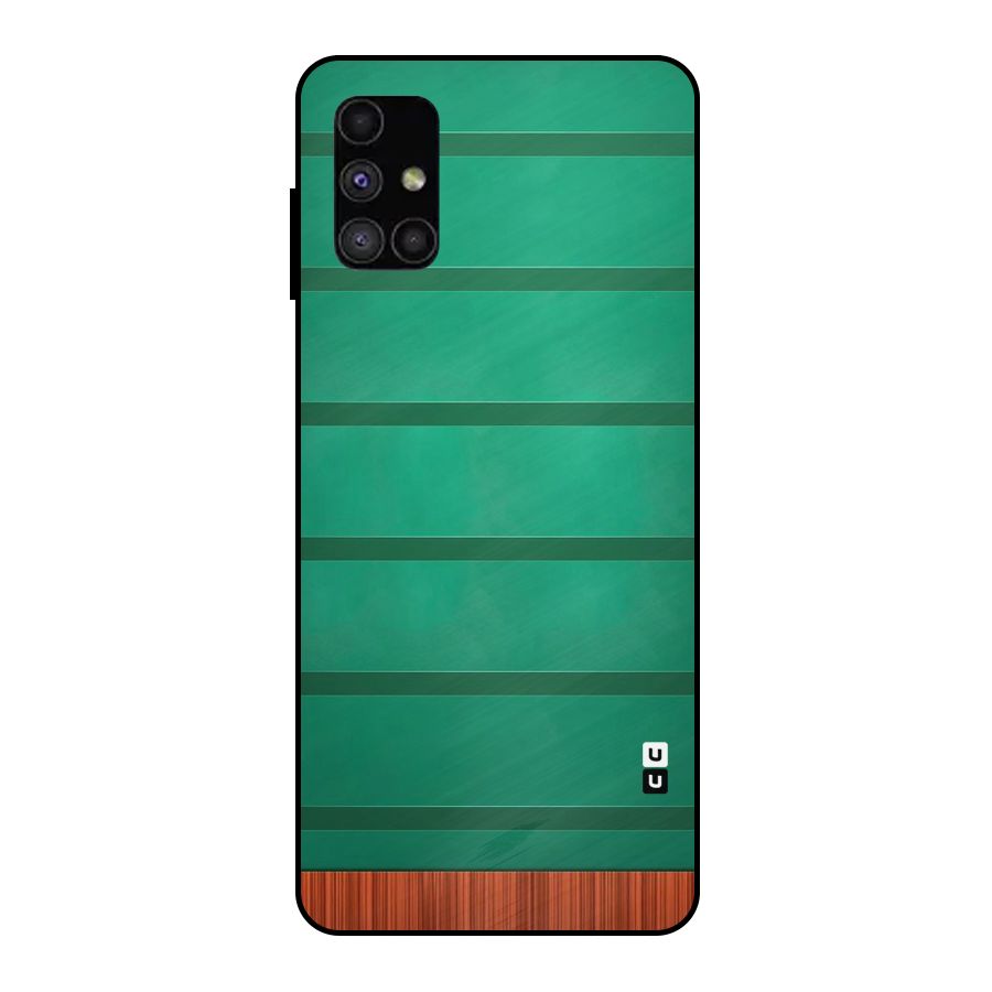 Green Wood Stripes Metal Back Case for Galaxy M51
