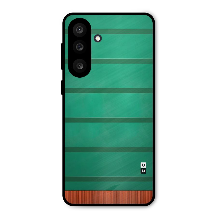 Green Wood Stripes Metal Back Case for Galaxy M56