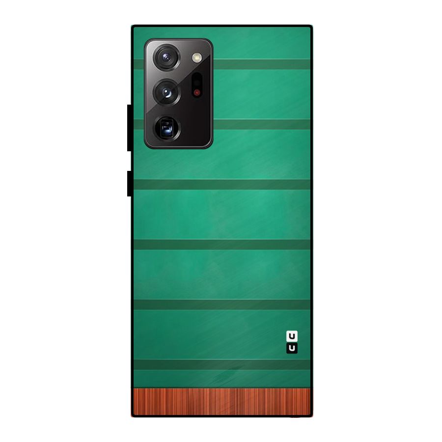 Green Wood Stripes Metal Back Case for Galaxy Note 20 Ultra