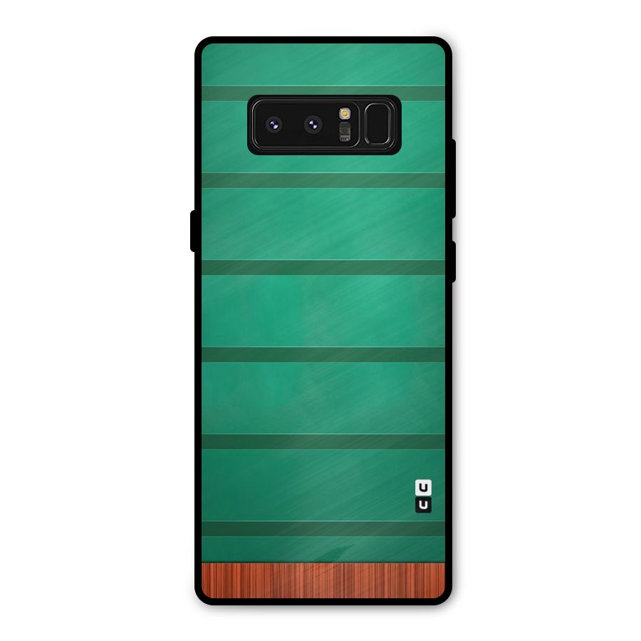 Green Wood Stripes Metal Back Case for Galaxy Note 8
