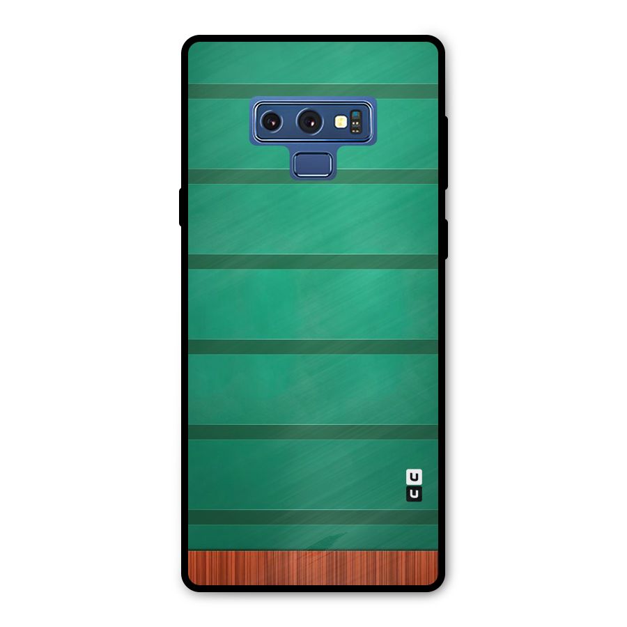 Green Wood Stripes Metal Back Case for Galaxy Note 9