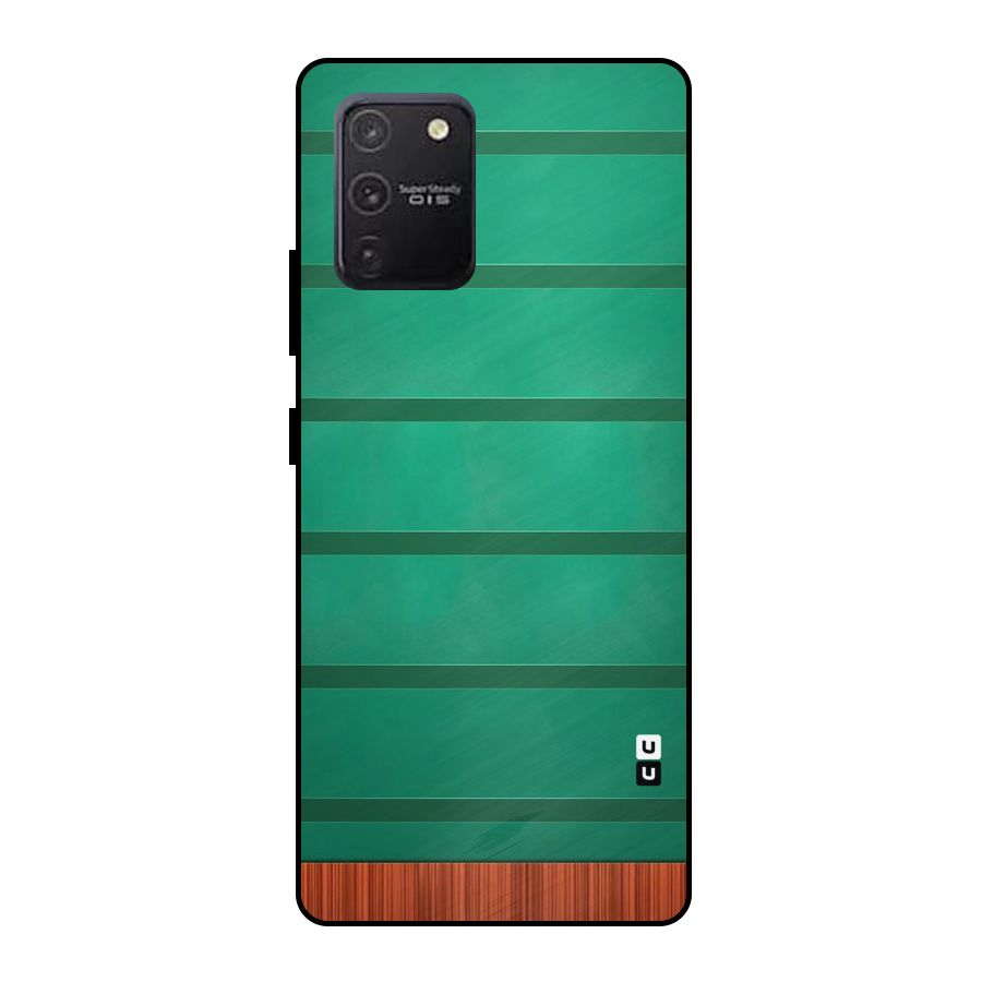 Green Wood Stripes Metal Back Case for Galaxy S10 Lite