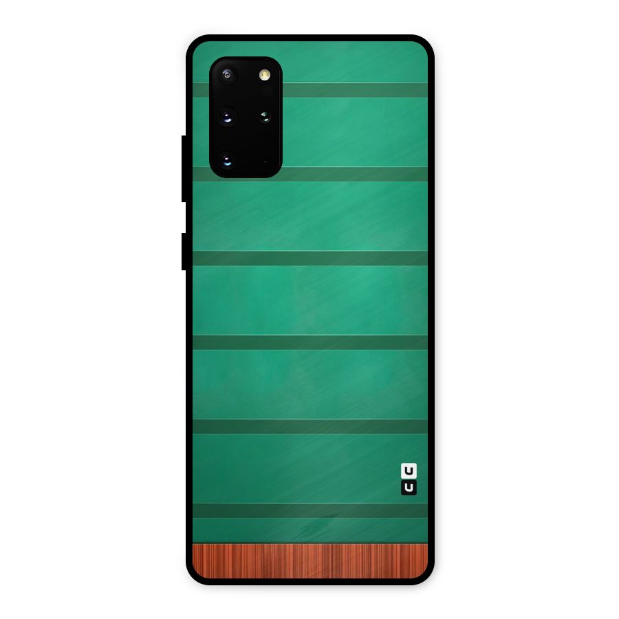 Green Wood Stripes Metal Back Case for Galaxy S20 Plus