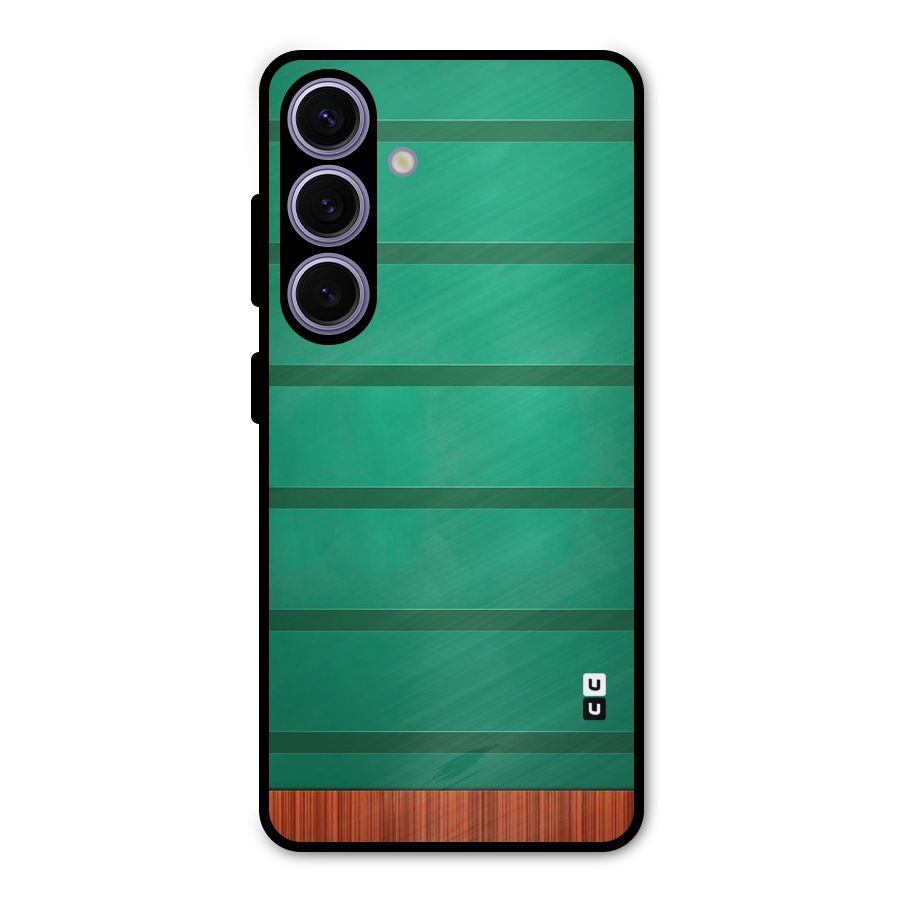 Green Wood Stripes Metal Back Case for Galaxy S24