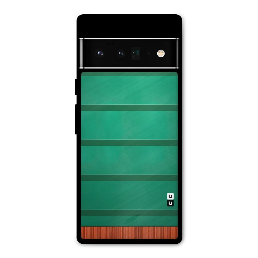 Green Wood Stripes Metal Back Case for Google Pixel 6 Pro