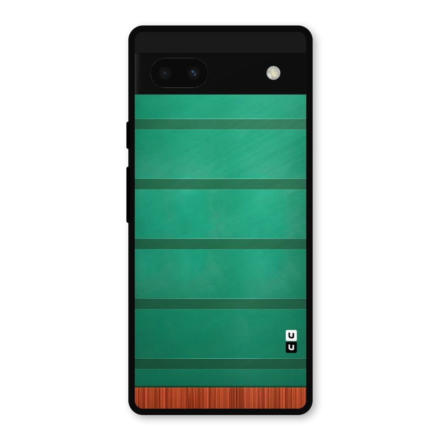 Green Wood Stripes Metal Back Case for Google Pixel 6a