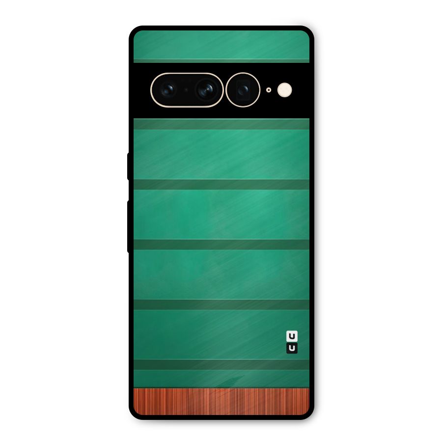 Green Wood Stripes Metal Back Case for Google Pixel 7 Pro
