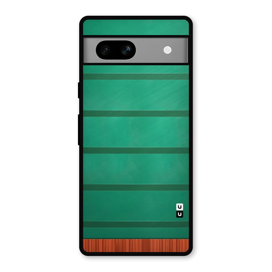 Green Wood Stripes Metal Back Case for Google Pixel 7a