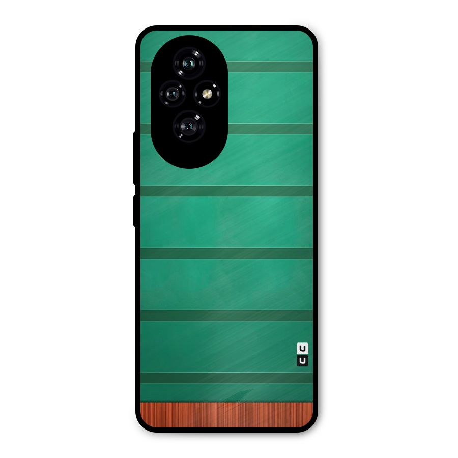 Green Wood Stripes Metal Back Case for Honor 200