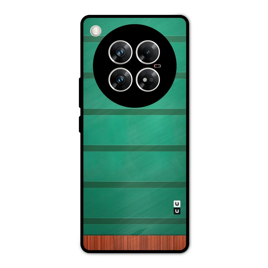 Green Wood Stripes Metal Back Case for Infinix Zero 40 5G