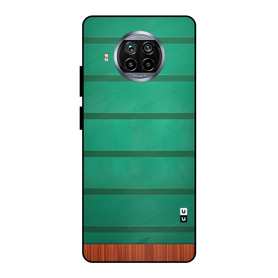 Green Wood Stripes Metal Back Case for Mi 10i