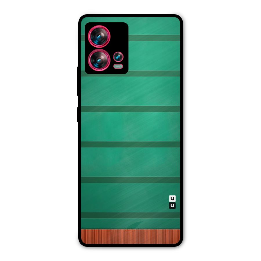 Green Wood Stripes Metal Back Case for Motorola Edge 30 Fusion