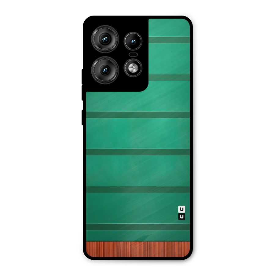 Green Wood Stripes Metal Back Case for Motorola Edge 50 Pro