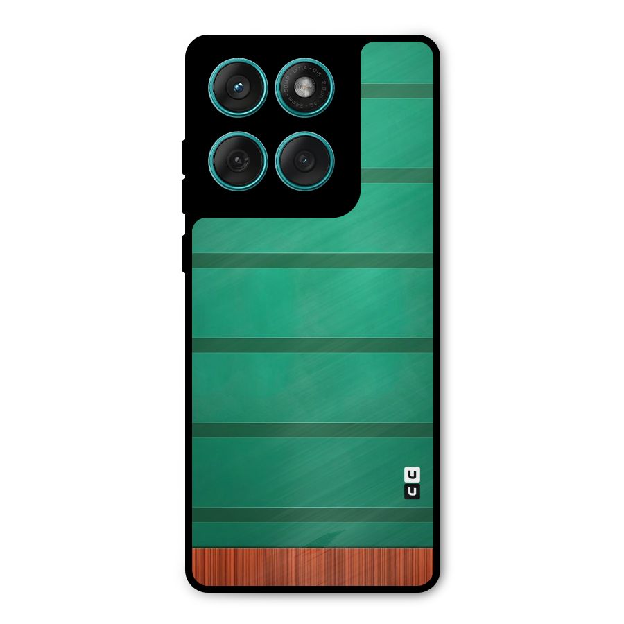 Green Wood Stripes Metal Back Case for Motorola Edge 60 Fusion