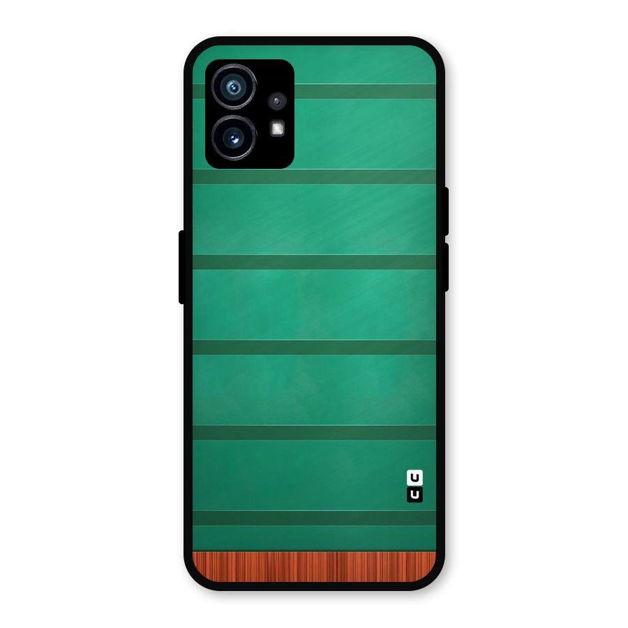 Green Wood Stripes Metal Back Case for Nothing Phone 1