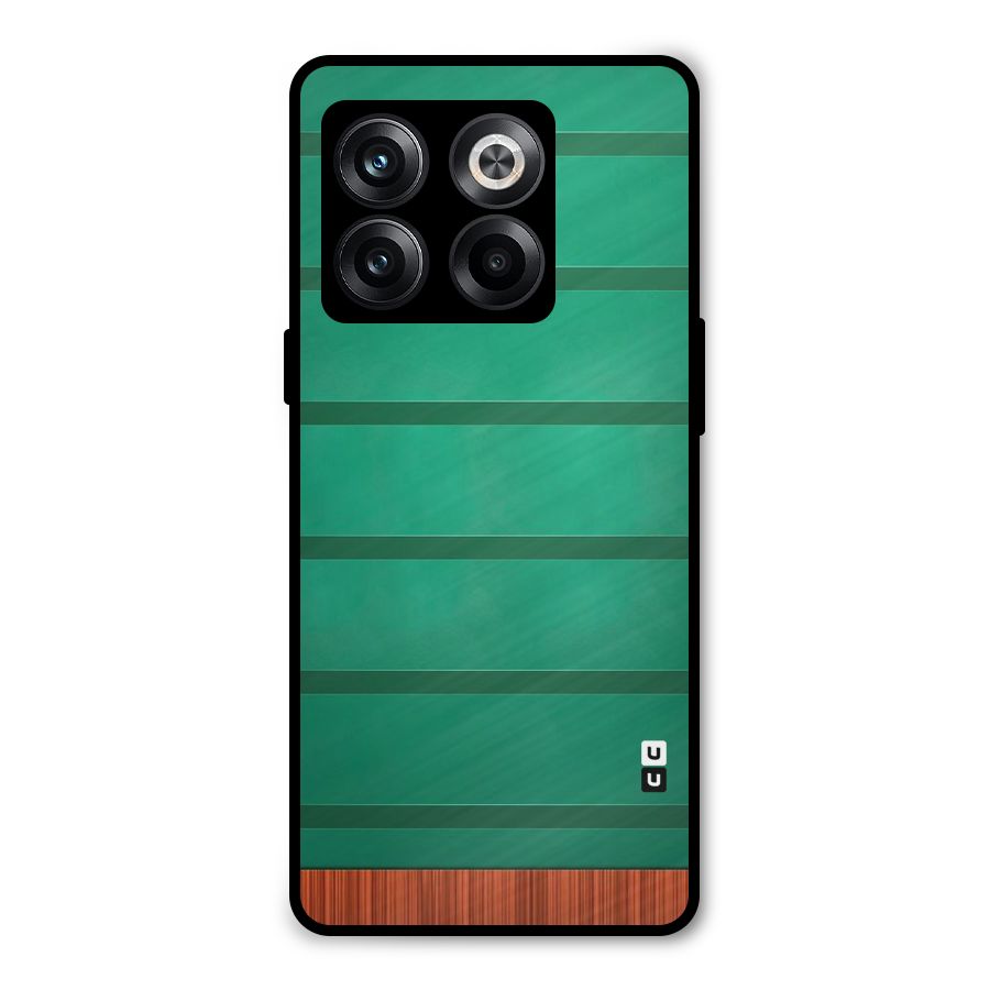 Green Wood Stripes Metal Back Case for OnePlus 10T