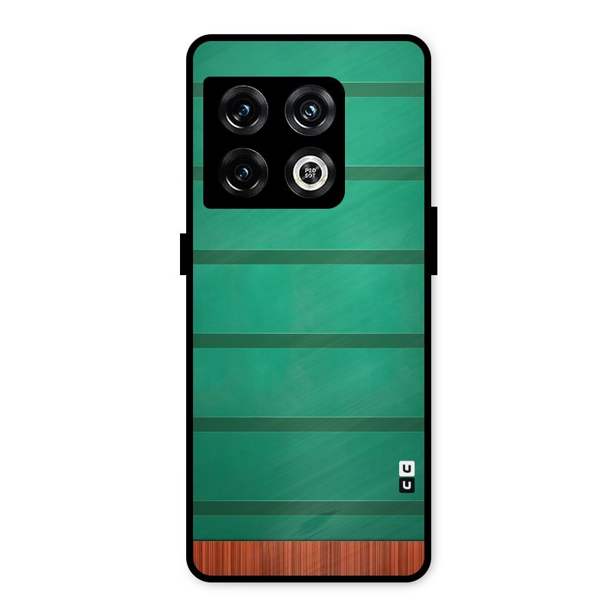 Green Wood Stripes Metal Back Case for OnePlus 10 Pro 5G