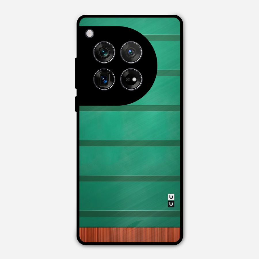 Green Wood Stripes Metal Back Case for OnePlus 12