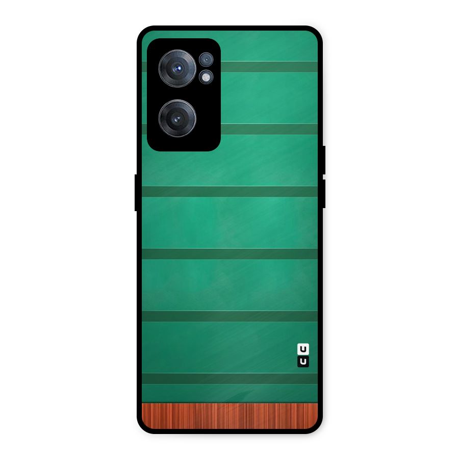 Green Wood Stripes Metal Back Case for OnePlus Nord CE 2 5G