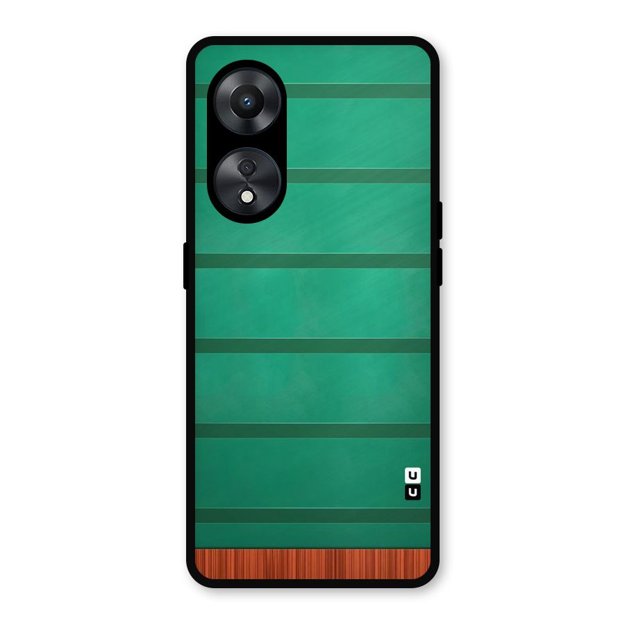 Green Wood Stripes Metal Back Case for Oppo A78