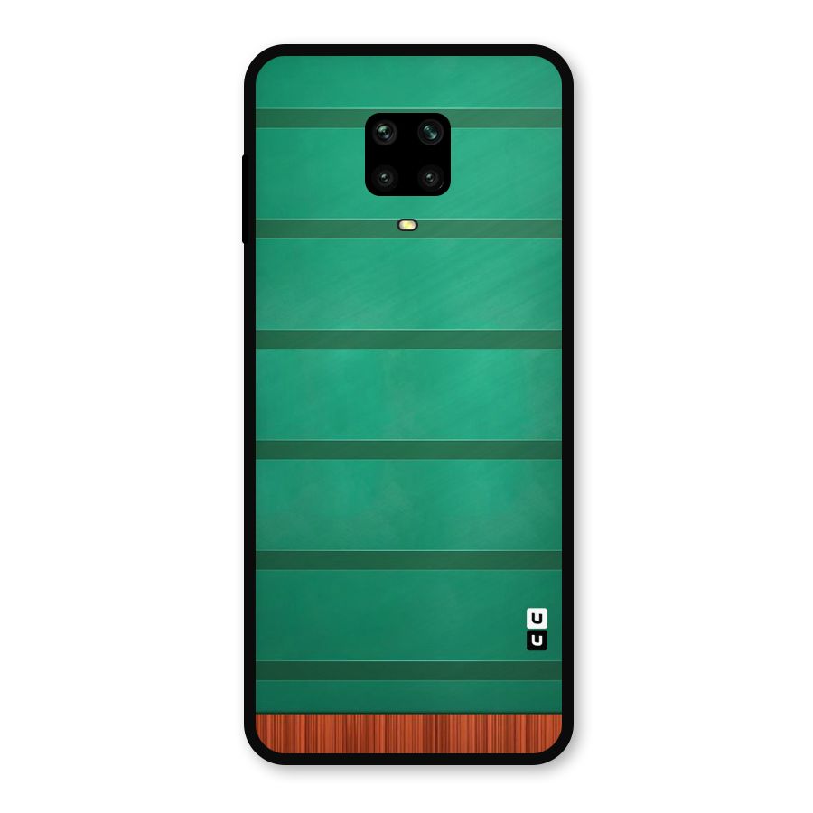Green Wood Stripes Metal Back Case for Poco M2 Pro