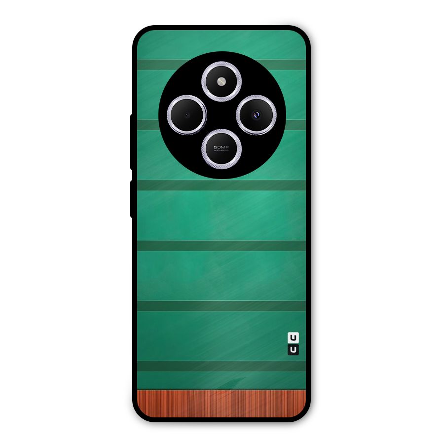 Green Wood Stripes Metal Back Case for Poco M7