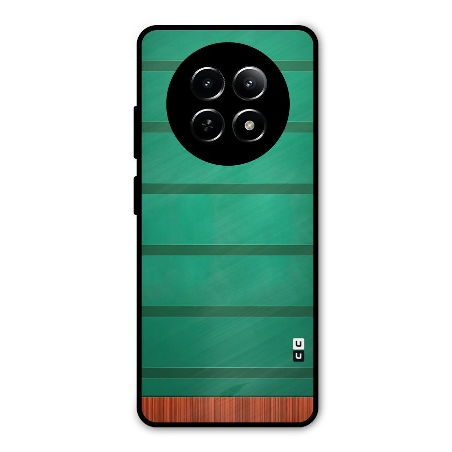 Green Wood Stripes Metal Back Case for Realme 12 5G