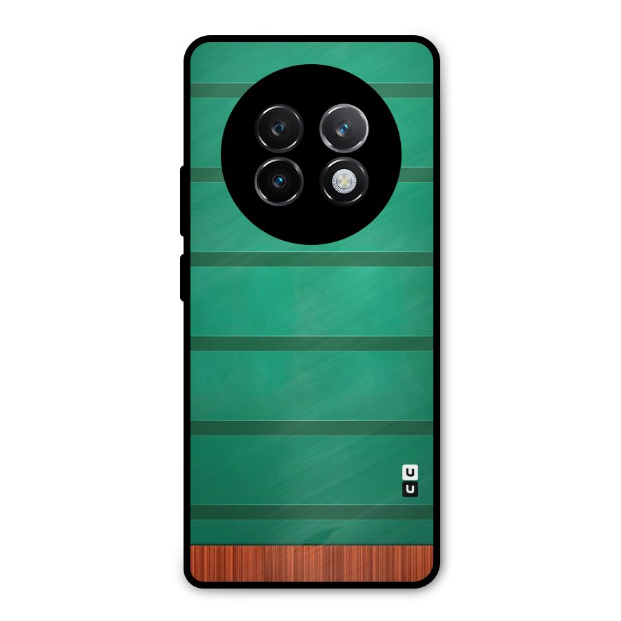 Green Wood Stripes Metal Back Case for Realme 13 Plus
