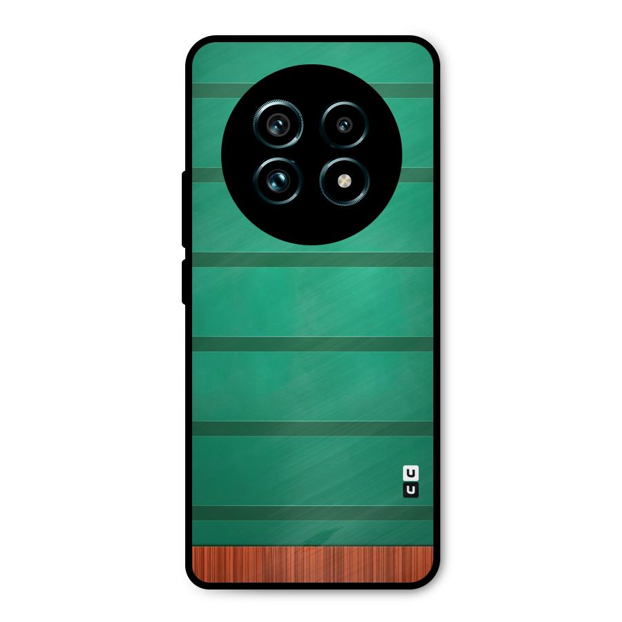 Green Wood Stripes Metal Back Case for Realme 13 Pro Plus