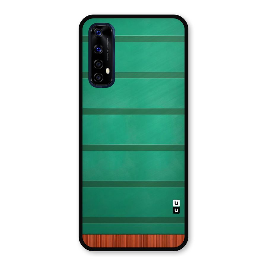 Green Wood Stripes Metal Back Case for Realme 7