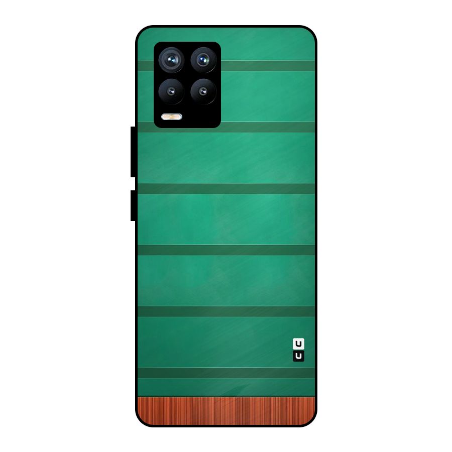 Green Wood Stripes Metal Back Case for Realme 8 Pro