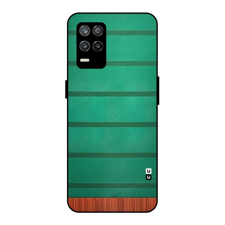 Green Wood Stripes Metal Back Case for Realme 8s 5G