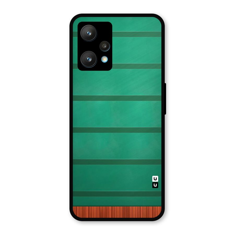 Green Wood Stripes Metal Back Case for Realme 9 Pro Plus 5G