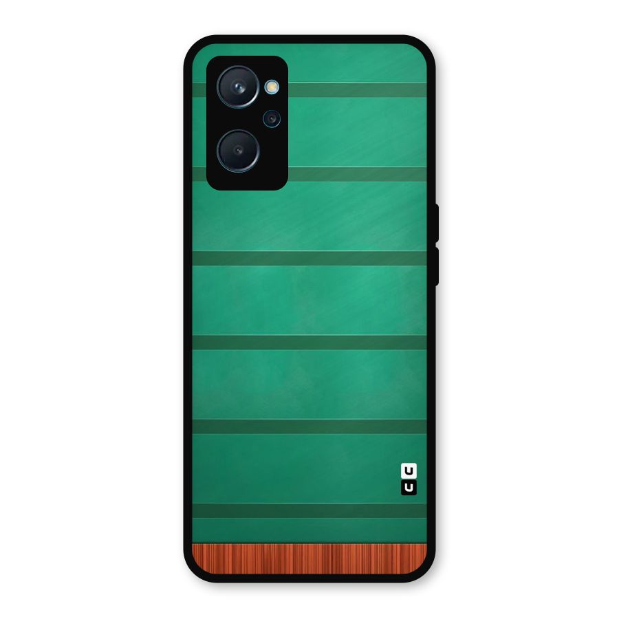 Green Wood Stripes Metal Back Case for Realme 9i