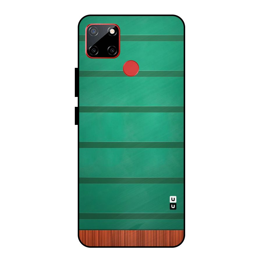 Green Wood Stripes Metal Back Case for Realme C12