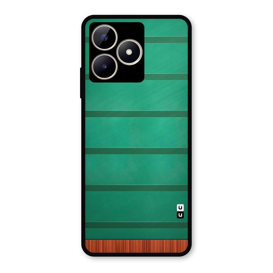 Green Wood Stripes Metal Back Case for Realme C53