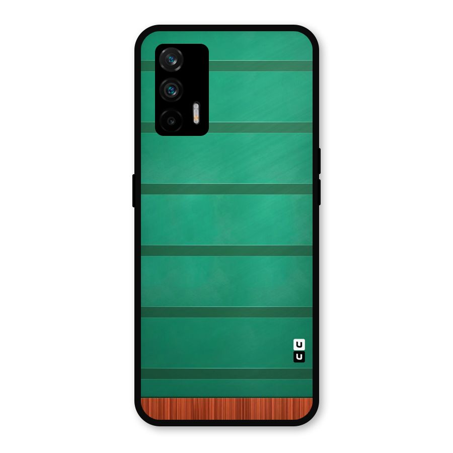 Green Wood Stripes Metal Back Case for Realme GT 5G
