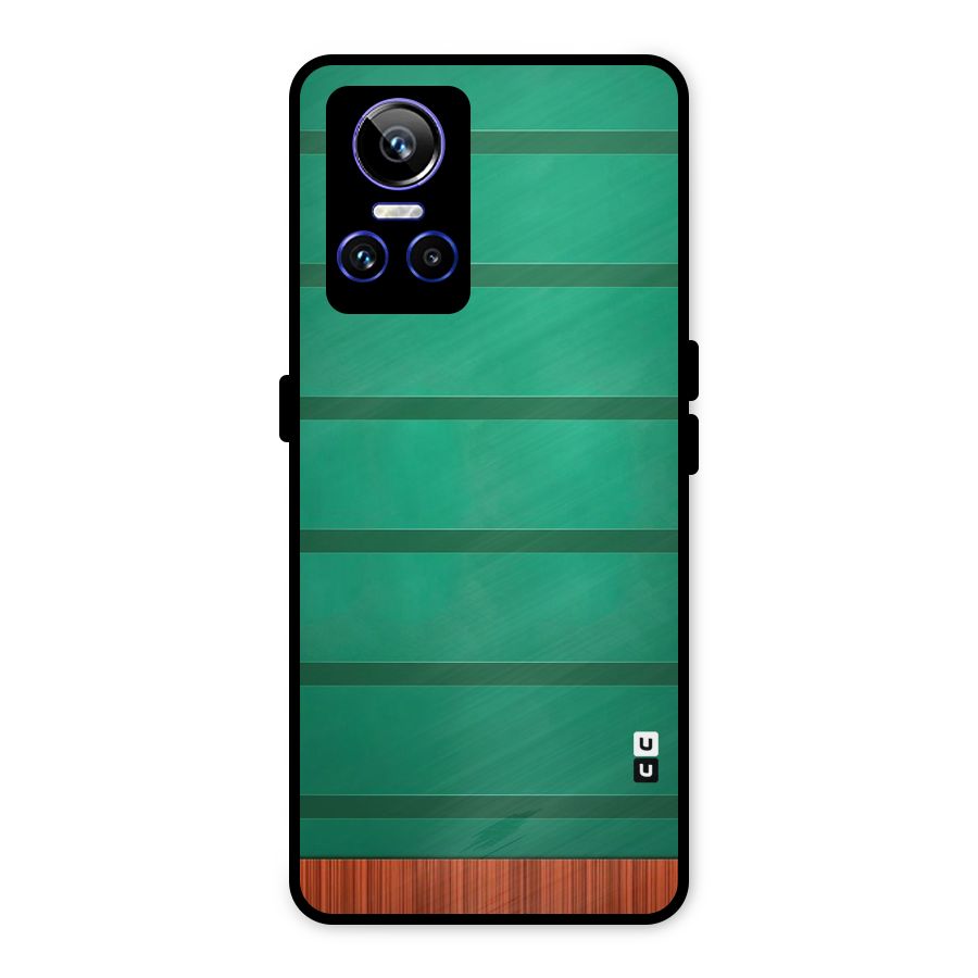 Green Wood Stripes Metal Back Case for Realme GT Neo 3