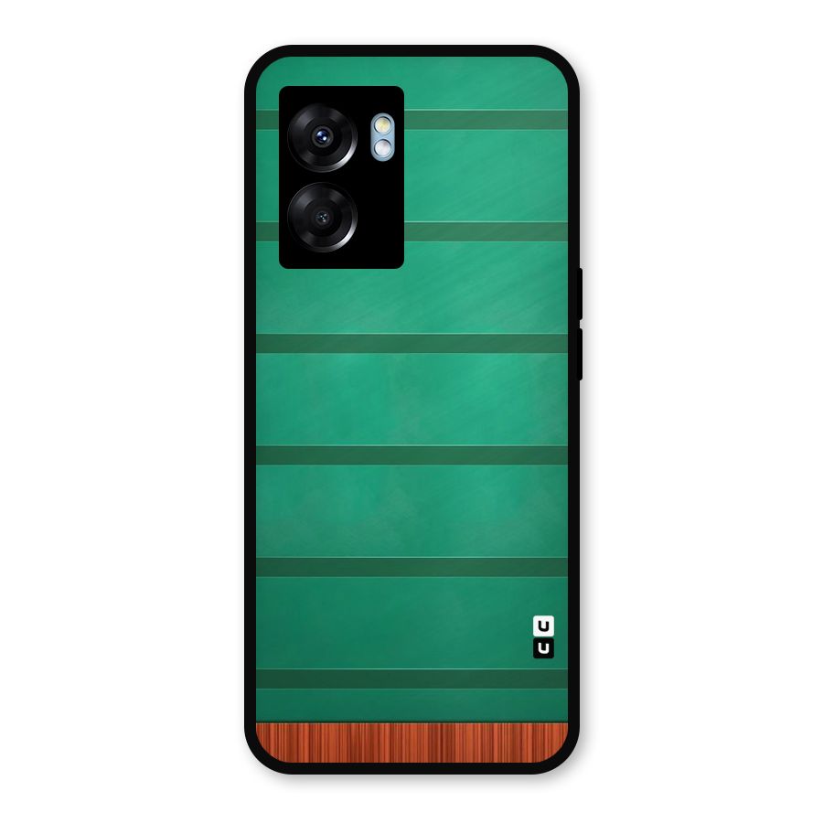 Green Wood Stripes Metal Back Case for Realme Narzo 50 5G