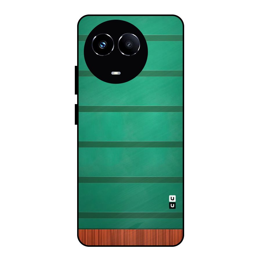 Green Wood Stripes Metal Back Case for Realme Narzo 60X
