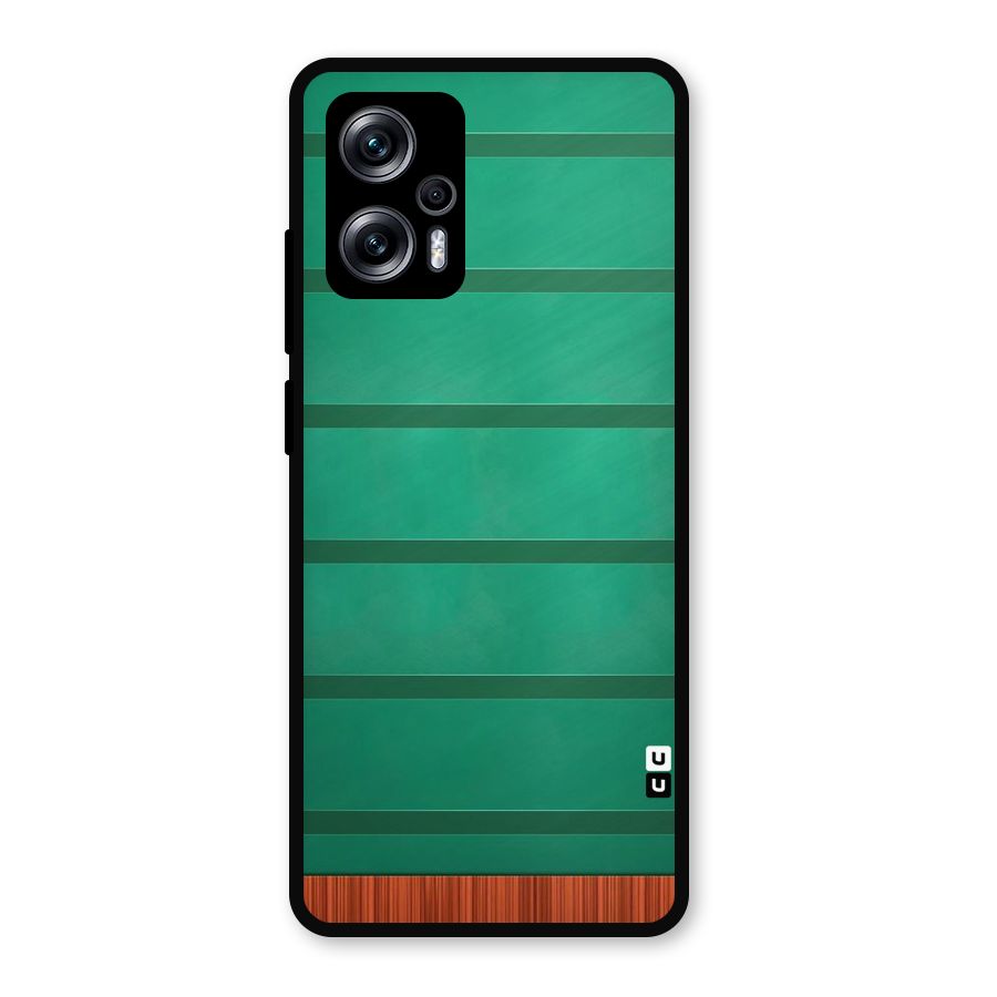 Green Wood Stripes Metal Back Case for Redmi K50i