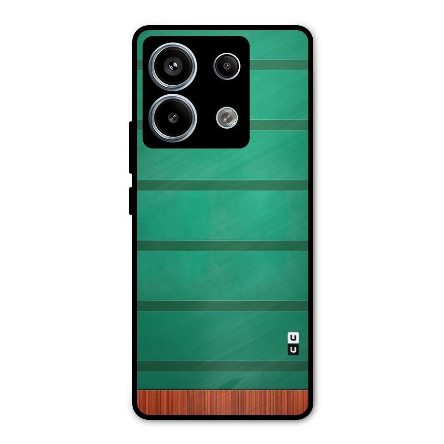 Green Wood Stripes Metal Back Case for Redmi Note 13 Pro 5G