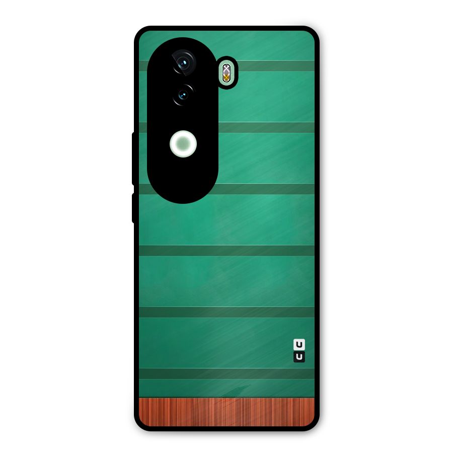 Green Wood Stripes Metal Back Case for Vivo V40e