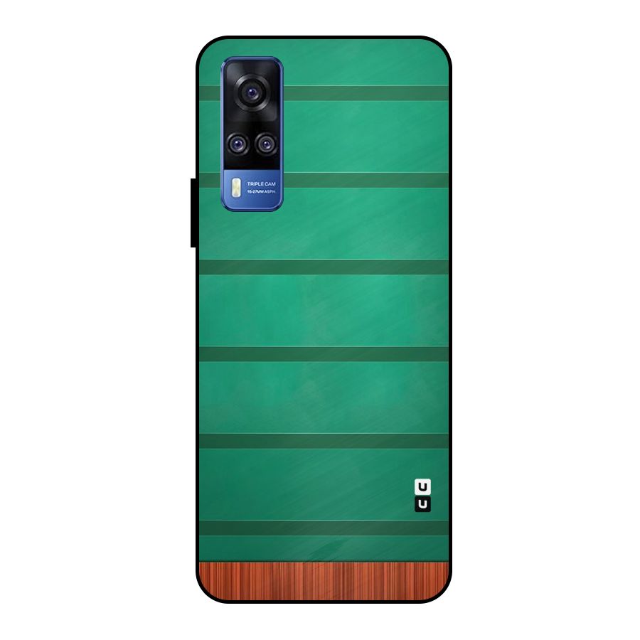 Green Wood Stripes Metal Back Case for Vivo Y51