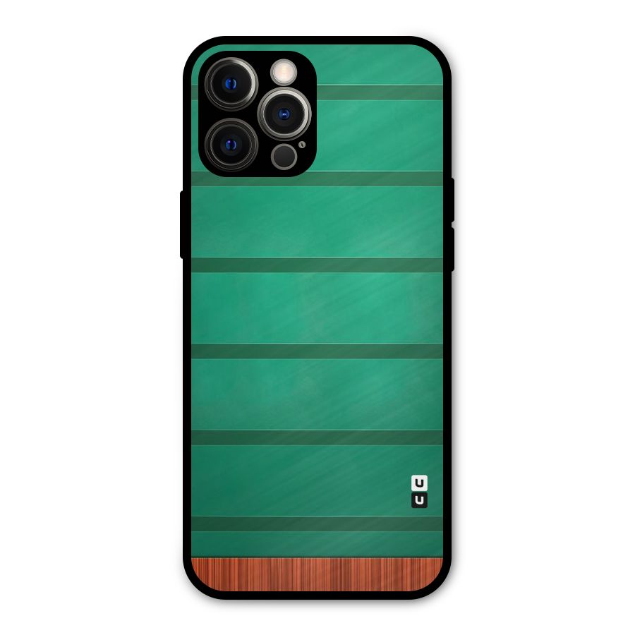 Green Wood Stripes Metal Back Case for iPhone 12 Pro Max
