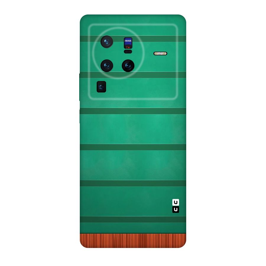Green Wood Stripes Original Polycarbonate Back Case for Vivo X80