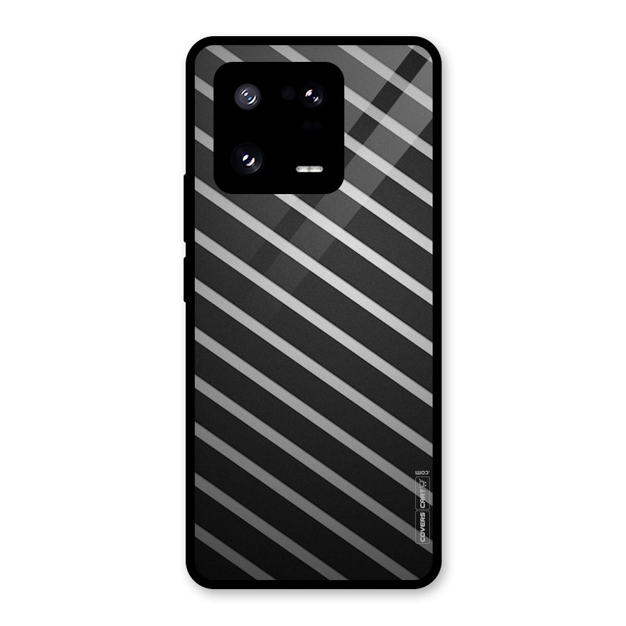 Grey And Black Stripes Glass Back Case for Xiaomi 13 Pro