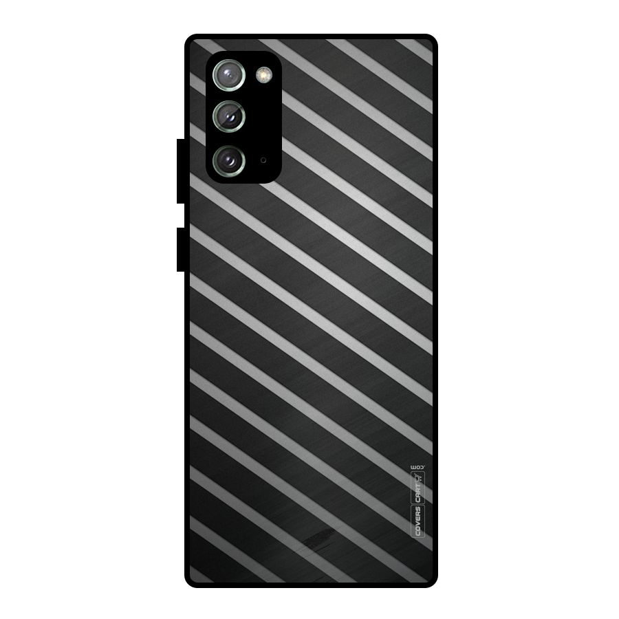 Grey And Black Stripes Metal Back Case for Galaxy Note 20