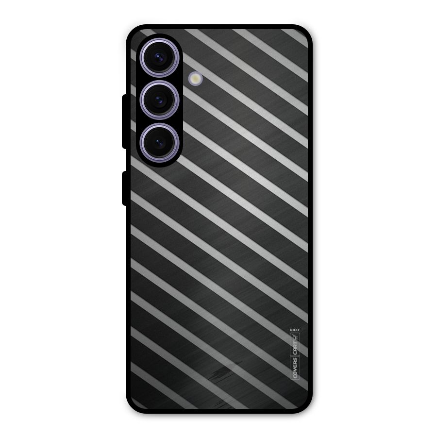 Grey And Black Stripes Metal Back Case for Galaxy S24